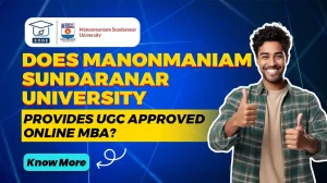Manonmaniam Sundaranar University provides UGC Approved Online MBA in 2026